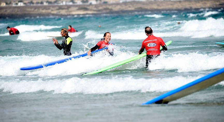 Clase de surf en Lanzarote